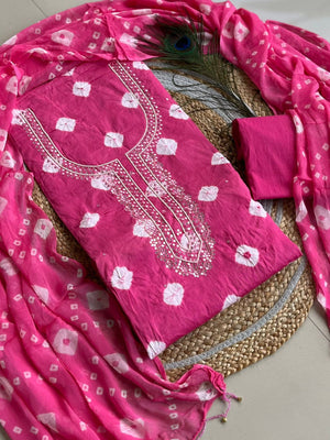 Bandhani Dupatta Suit