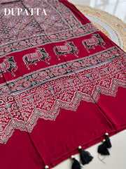 Modal Silk Top with Dupatta