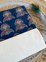 Ajrakh Patch Work Suit with Dupatta