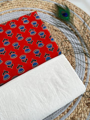 Ajrakh Patch Work Suit with Dupatta