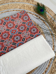 Ajrakh Patch Work Suit with Dupatta