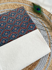 Ajrakh Patch Work Suit with Dupatta