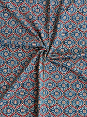 Ajrakh Patch Work Suit with Dupatta