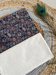 Ajrakh Patch Work Suit with Dupatta