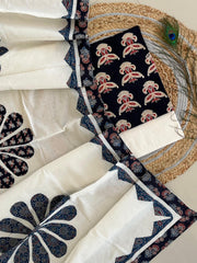Ajrakh Patch Work Suit with Dupatta