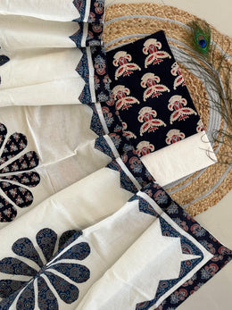 Ajrakh Patch Work Suit with Dupatta