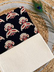 Ajrakh Patch Work Suit with Dupatta