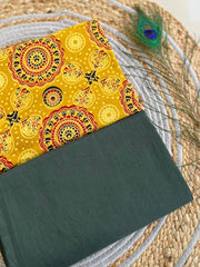 Ajrakh Patch Work Suit with Dupatta