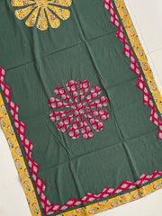 Ajrakh Patch Work Suit with Dupatta