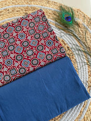 Ajrakh Patch Work Suit with Dupatta