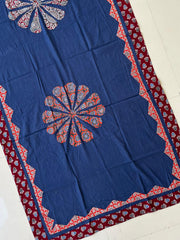 Ajrakh Patch Work Suit with Dupatta