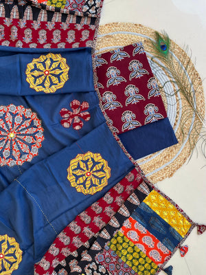 Ajrakh Patchwork Suits