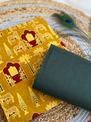 Ajrakh Patch Work Suit with Dupatta