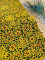 Ajrakh Applique Suit with Dupatta