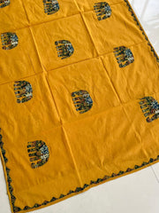 Ajrakh Applique Suit with Dupatta