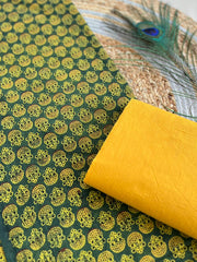 Ajrakh Applique Suit with Dupatta