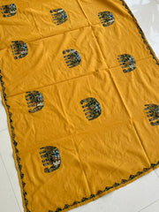 Ajrakh Applique Suit with Dupatta