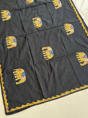 Ajrakh Applique Suit with Dupatta