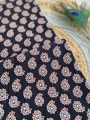 Ajrakh Applique Suit with Dupatta