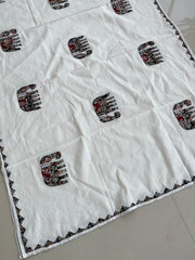 Ajrakh Applique Suit with Dupatta