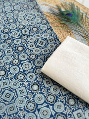 Ajrakh Applique Suit with Dupatta