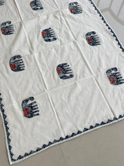 Ajrakh Applique Suit with Dupatta