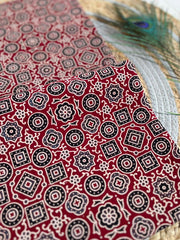 Ajrakh Applique Suit with Dupatta