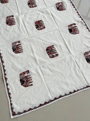 Ajrakh Applique Suit with Dupatta