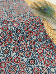 Ajrakh Applique Suit with Dupatta