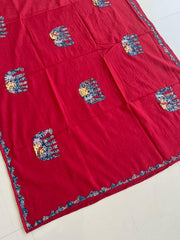 Ajrakh Applique Suit with Dupatta