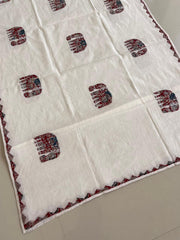 Ajrakh Applique Suit with Dupatta