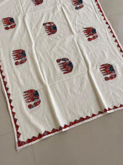 Ajrakh Applique Suit with Dupatta