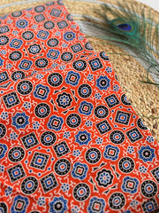 Ajrakh Applique Suit with Dupatta