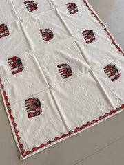 Ajrakh Applique Suit with Dupatta