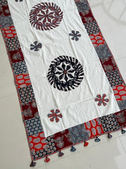 Ajrakh Mirror Patch Work Suit with Dupatta