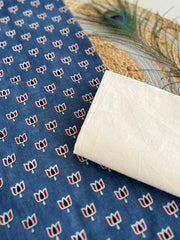 Ajrakh Mirror Patch Work Suit with Dupatta