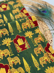 Ajrakh Mirror Patch Work Suit with Dupatta