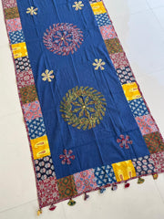 Ajrakh Mirror Patch Work Suit with Dupatta