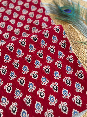 Ajrakh Mirror Patch Work Suit with Dupatta