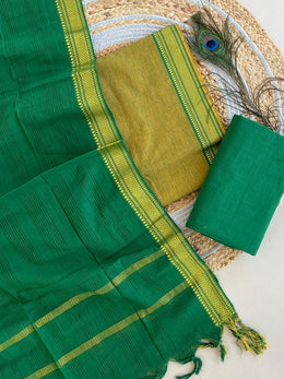Handloom Mangalgiri Suit with Dupatta