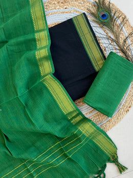 Handloom Mangalgiri Suit with Dupatta