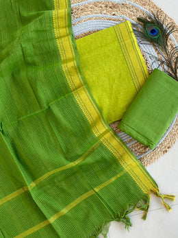 Handloom Mangalgiri Suit with Dupatta