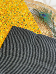 Ajrakh Salwar Suit With Khadi Dupatta