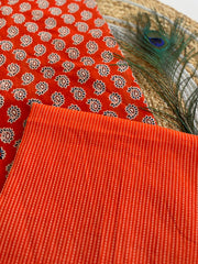 Ajrakh Salwar Suit With Khadi Dupatta