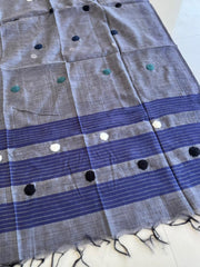 Ajrakh Salwar Suit With Khadi Dupatta