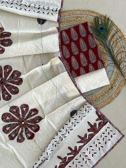 Ajrakh Mirror Work Salwar Suit