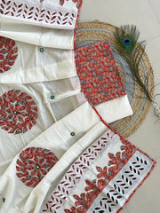 Ajrakh Mirror Work Salwar Suit