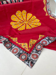 Ajrakh Patch Work Dupatta