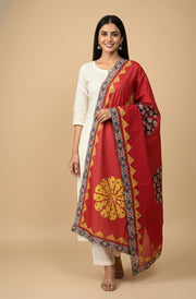 Ajrakh Patch Work Dupatta