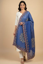 Ajrakh Patch Work Dupatta